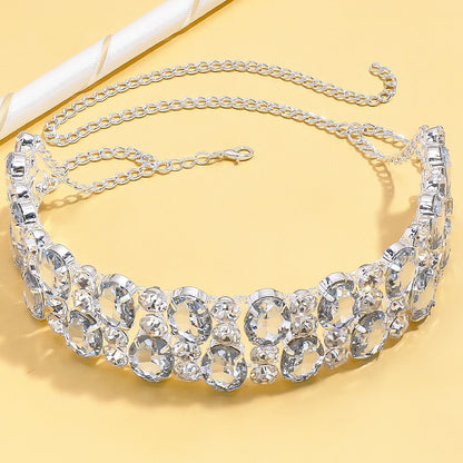 Hollow Jeweled All-match Rhinestone Necklace