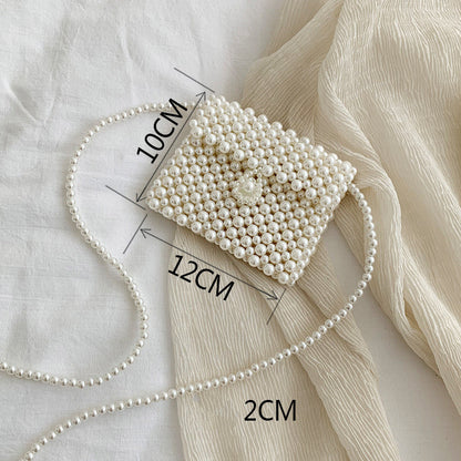 Pearl Bag Female  Messenger Bag Wild Mini Retro Western Style Pearl