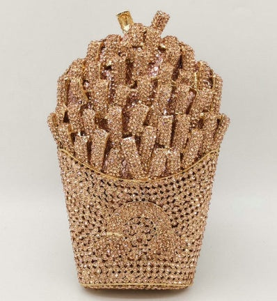 FrenchFrench fries diamond wisp empty metal bag