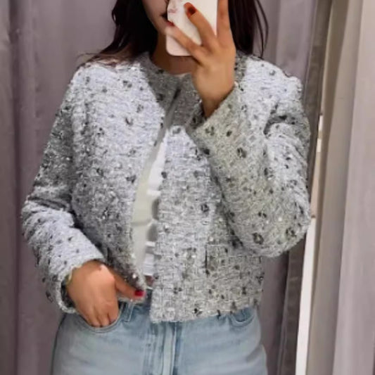 Women's Wear High Quality Sequined Casual Coat