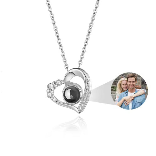 Projection Necklace Circular Collarbone Chain For Women