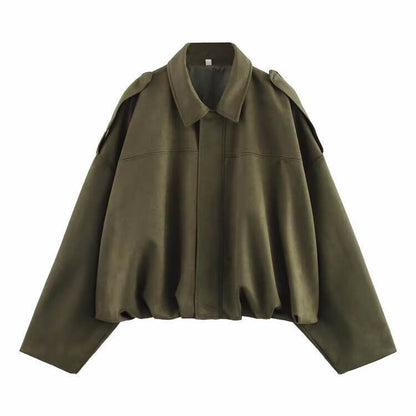 Women's European And American Style French Suede Texture Effect Coat