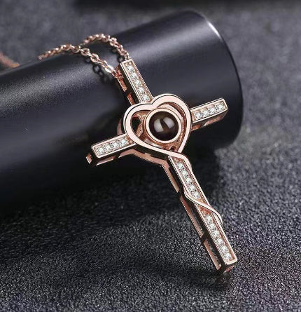 Projection Necklace Circular Collarbone Chain For Women