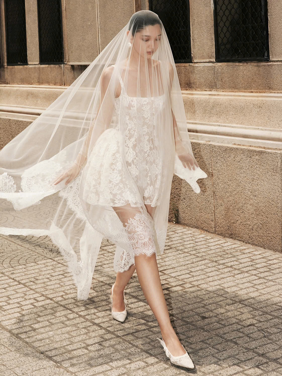 Elegant Lace Panel Mini Dress