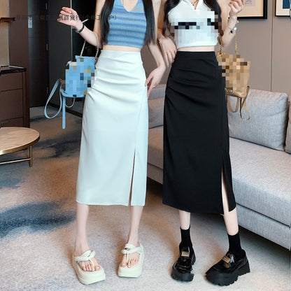 Split Skirt Women's Early Autumn Hip Skirt New High Waist Slimming