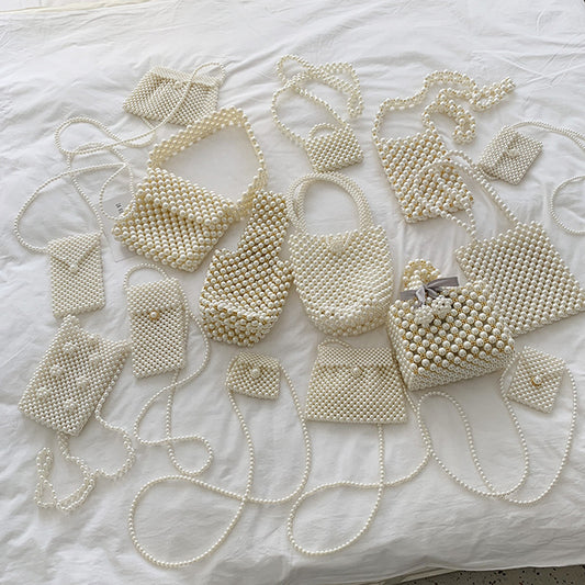 Pearl Bag Female  Messenger Bag Wild Mini Retro Western Style Pearl