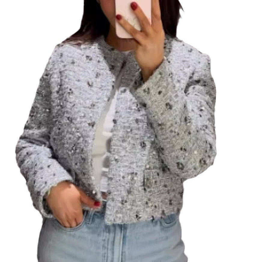 Women's Wear High Quality Sequined Casual Coat