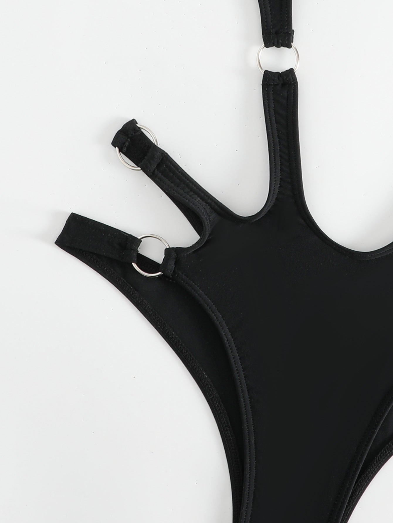 Women's Solid Color Ring One-piece Swimsuit Sexy Bikini