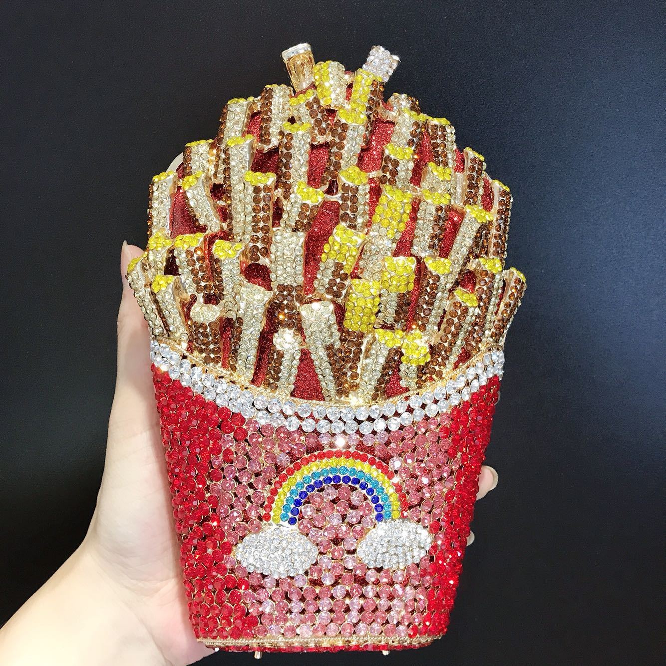 FrenchFrench fries diamond wisp empty metal bag
