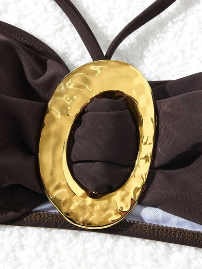 Design Sense One Piece Swimsuit Beach Hot Spring Suit Female