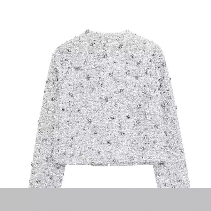 Women's Wear High Quality Sequined Casual Coat