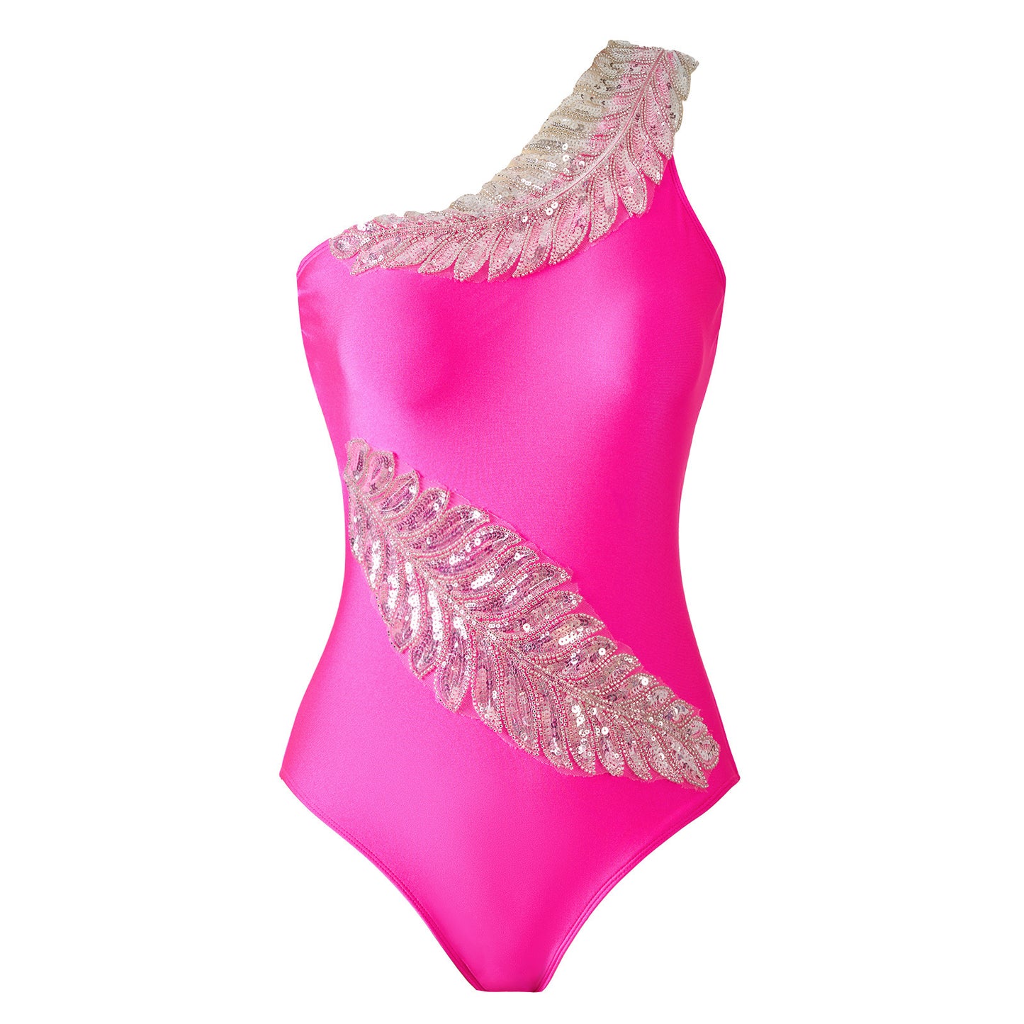 Women's Casual Solid Color Sexy Leaf Swimsuit