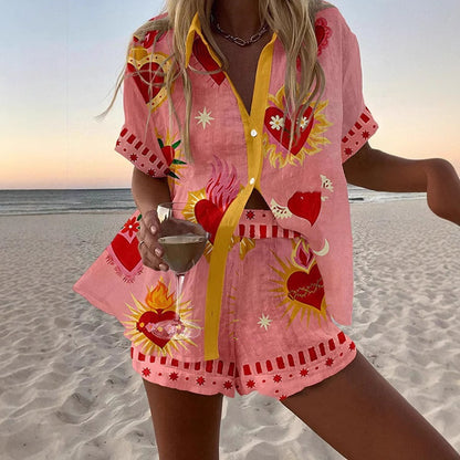 Personalized Gorgeous Digital Printing Casual Suit Women