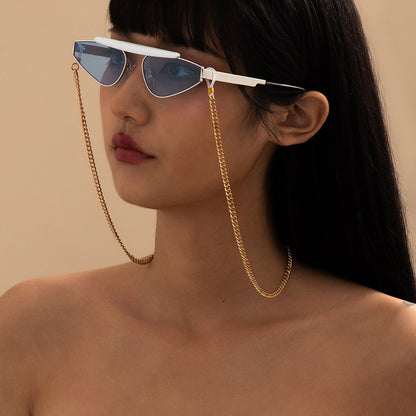 Simple Elegant Metal Chain Eyeglasses Chain Hip Hop Cool Single Layer Lanyard Accessories