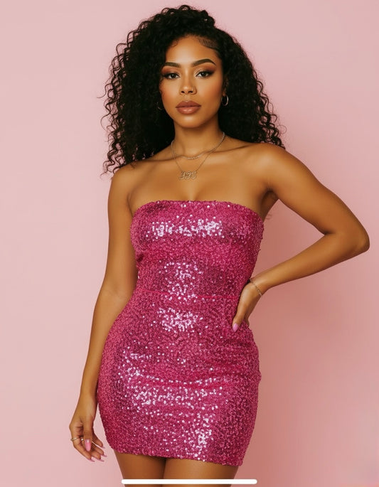 Women's Fashion Sexy Tube Top Hip Skirt