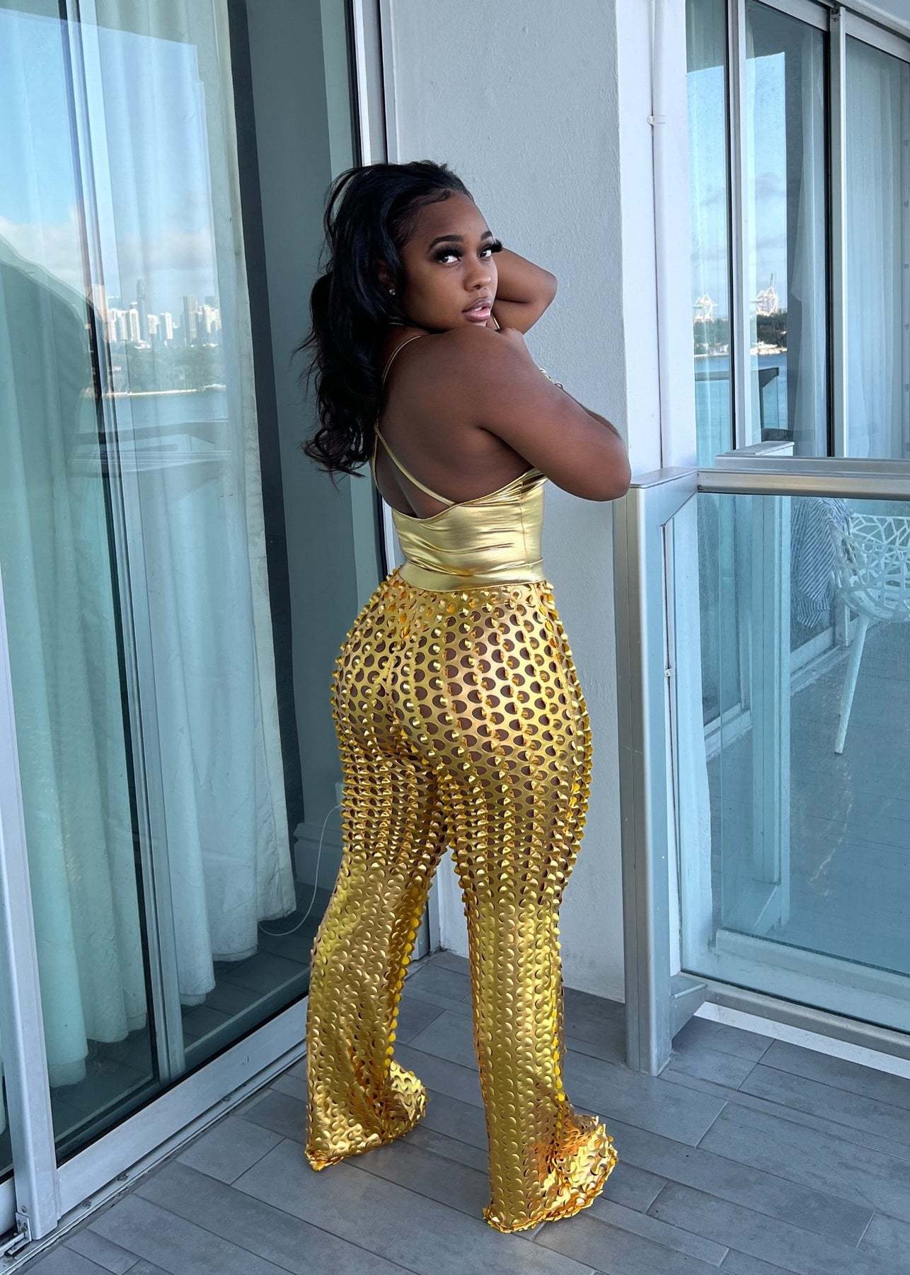 Fashion Bronzing Suit Wish Hot Sale Jumpsuit