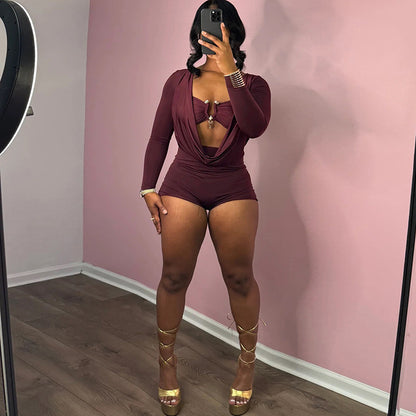 Spring And Summer New Personality Street Sexy Slim Fit Slimming Jumpsuit