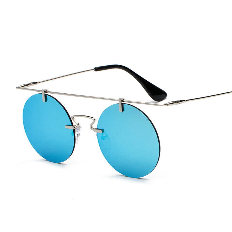 Frameless Lightweight New Retro Sunglasses Round Glasses