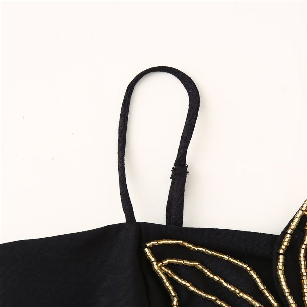 Women's Contrast Color Three-dimensional Flower Top