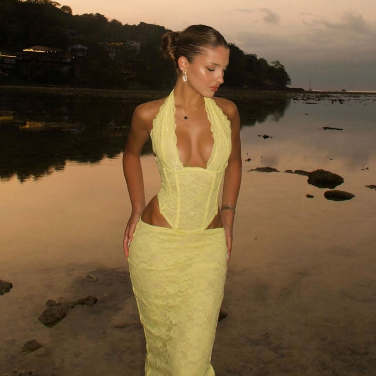 Pure Desire Halter Backless Dress