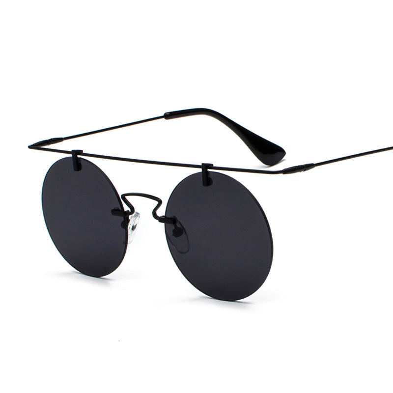 Frameless Lightweight New Retro Sunglasses Round Glasses
