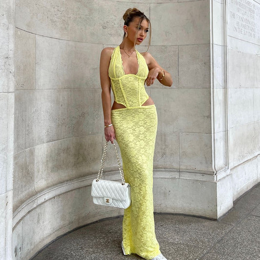 Pure Desire Halter Backless Dress