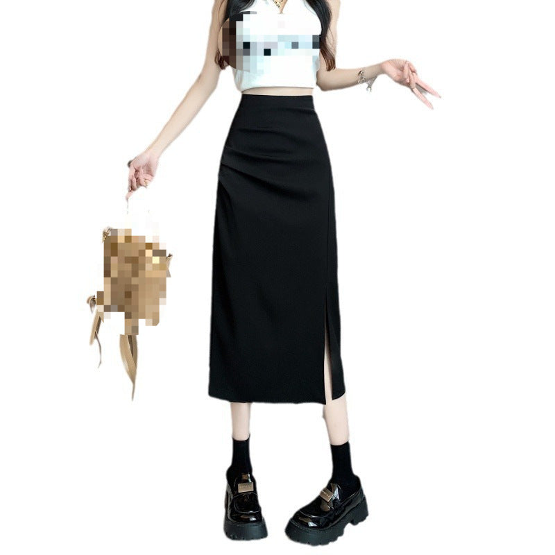 Split Skirt Women's Early Autumn Hip Skirt New High Waist Slimming