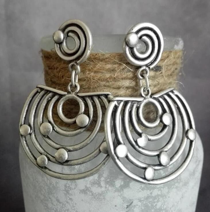 Hollow Spiral Bohemian Retro Metal Alloy Earrings
