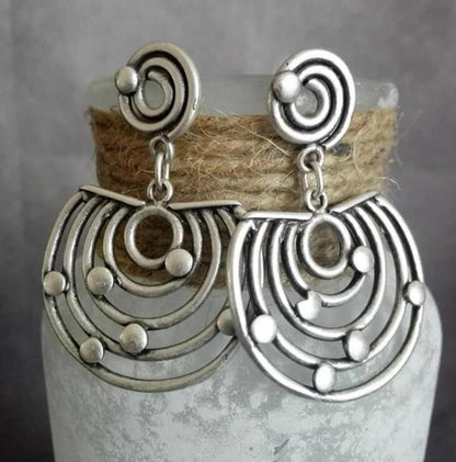 Hollow Spiral Bohemian Retro Metal Alloy Earrings