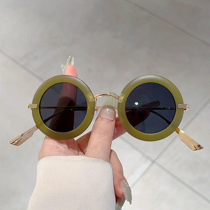 Small Frame Oval Fashion Sunglasses UV Protection