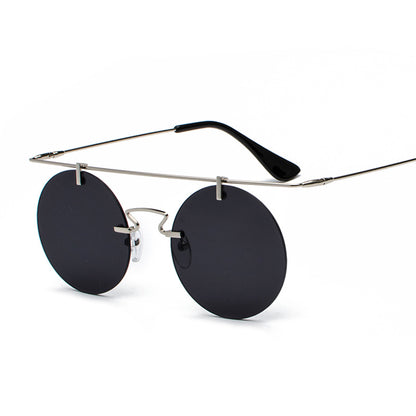 Frameless Lightweight New Retro Sunglasses Round Glasses