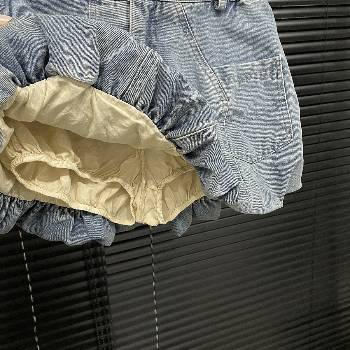 Summer Stereo Retro Pocket Denim Skirt