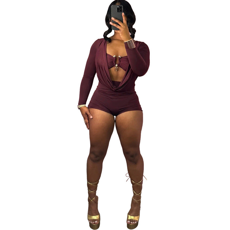 Spring And Summer New Personality Street Sexy Slim Fit Slimming Jumpsuit