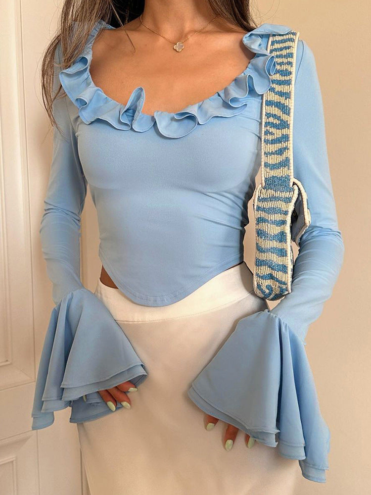 Fashion Women's Wear Tied Top T-shirt For Women