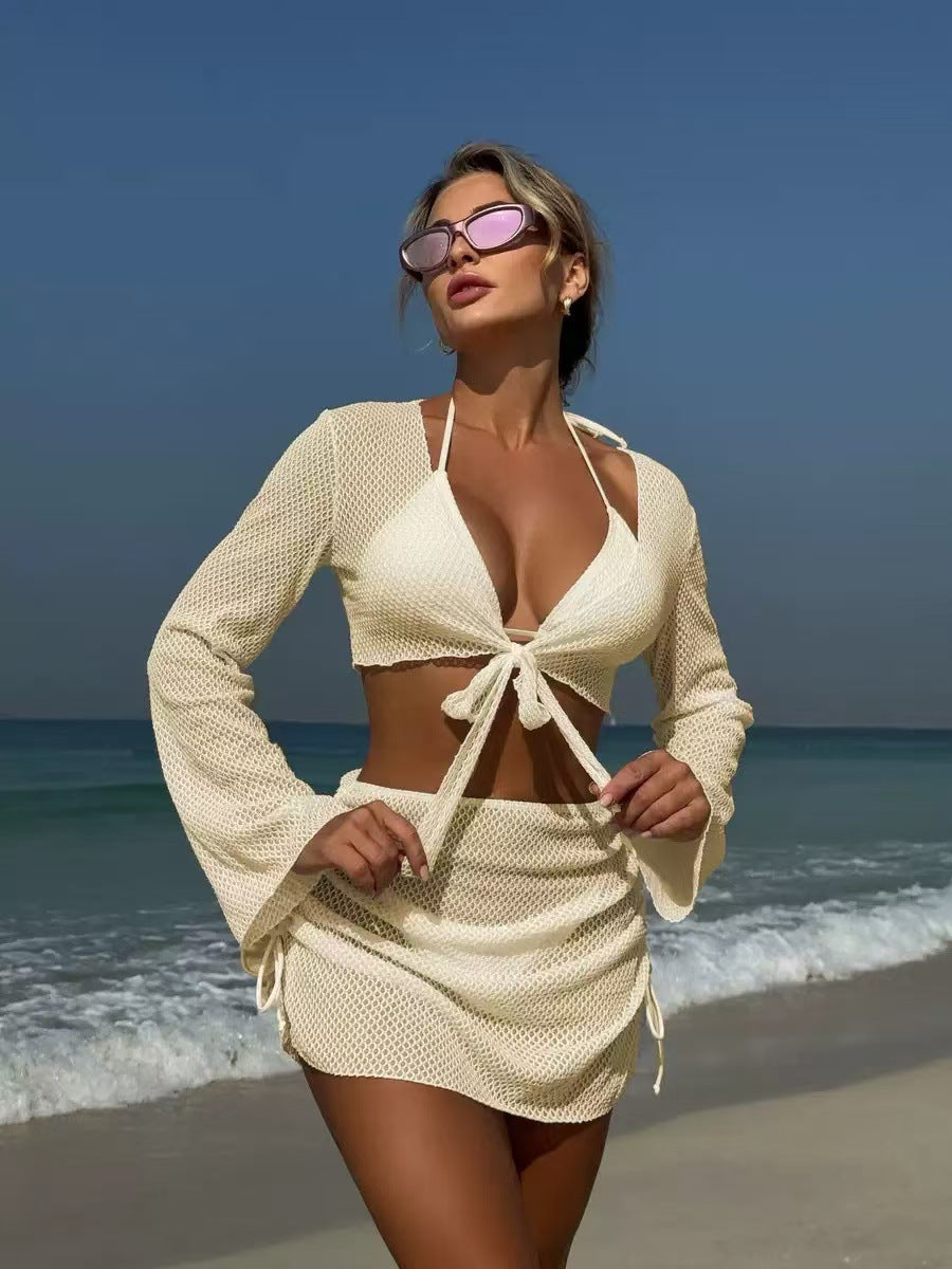 Pure Desire Blouse Split Banded Bikini Suit