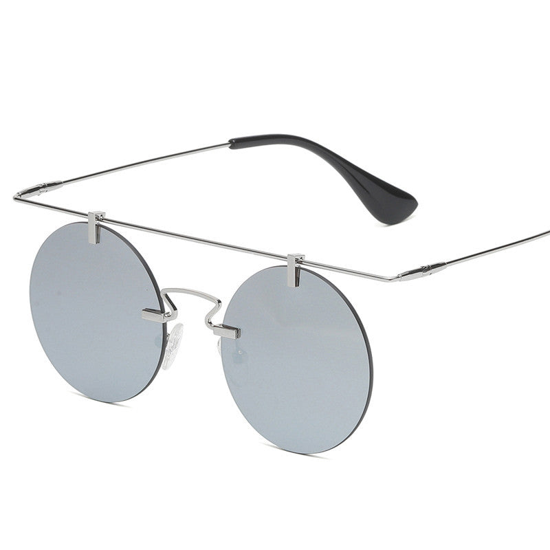 Frameless Lightweight New Retro Sunglasses Round Glasses