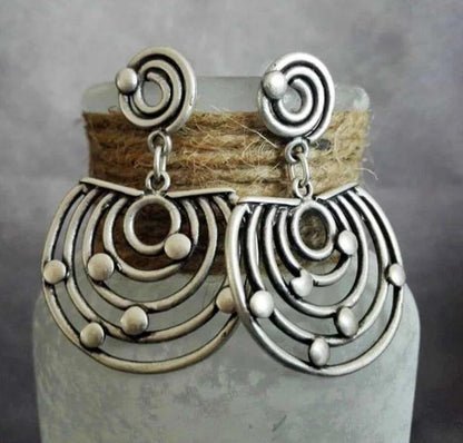 Hollow Spiral Bohemian Retro Metal Alloy Earrings
