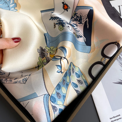 Square Scarf Women's Spring Mulberry Silk Scarf Scarf Scarf