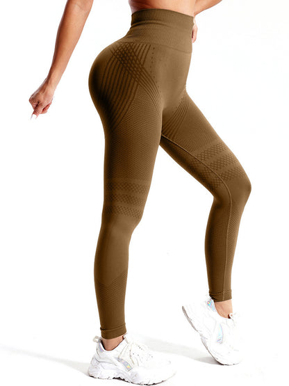 Line Hip Lifting Sport Women's High Waist Stretch Leggings