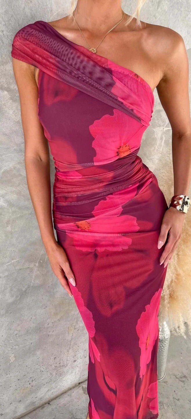 New European And American Plaid Waist Tight Sexy Backless Spaghetti Straps Dress Women