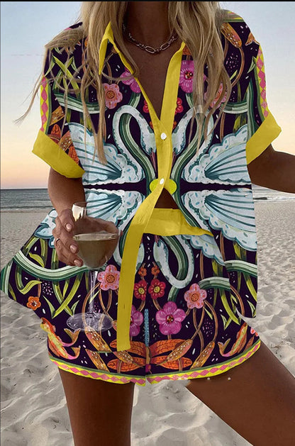 Personalized Gorgeous Digital Printing Casual Suit Women
