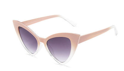 Women's Personalized Cat Eye Sunglasses Large Frame Vintage Sunglasses Sexy Catwalk Glasses