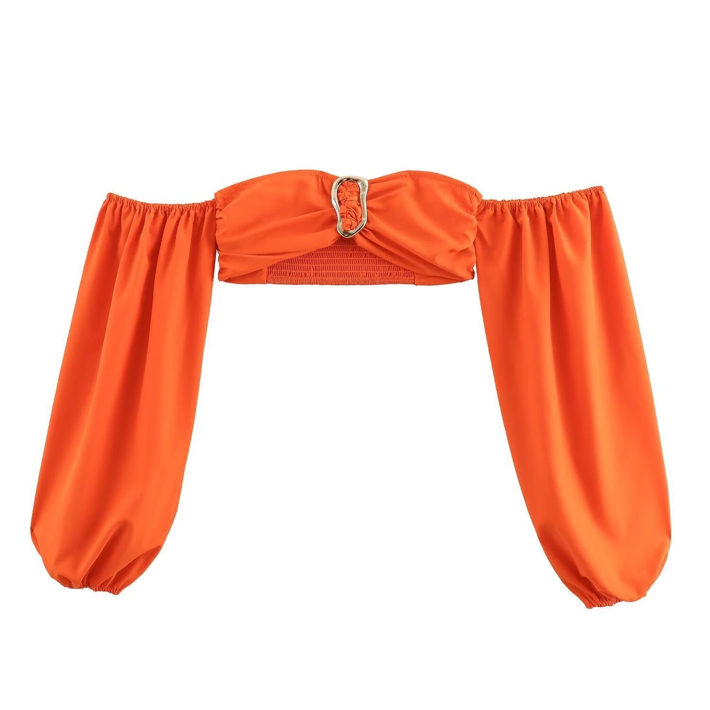 Women's Exotic Tube Top Long Sleeve Top Mid-length Dress Set