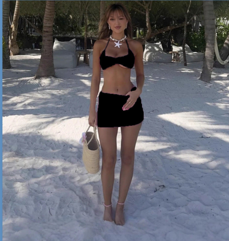 LF25001 Beach Hollow Knitting Bikini Suit New