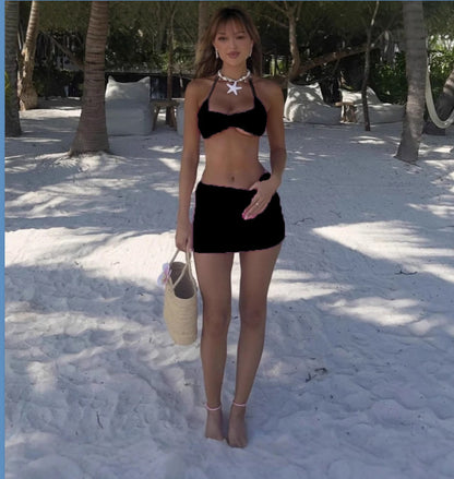 LF25001 Beach Hollow Knitting Bikini Suit New