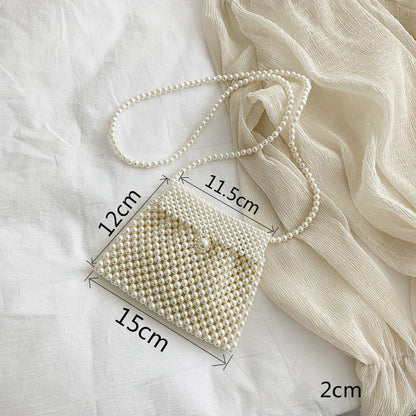 Pearl Bag Female  Messenger Bag Wild Mini Retro Western Style Pearl