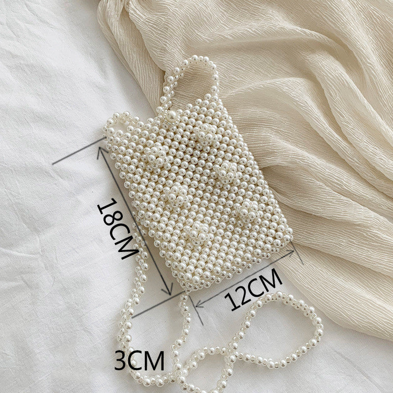 Pearl Bag Female  Messenger Bag Wild Mini Retro Western Style Pearl