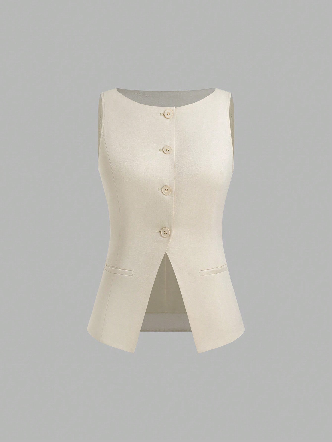 Women's Casual Minimalist Single-Breasted Cinched Waist Camisole, Summer