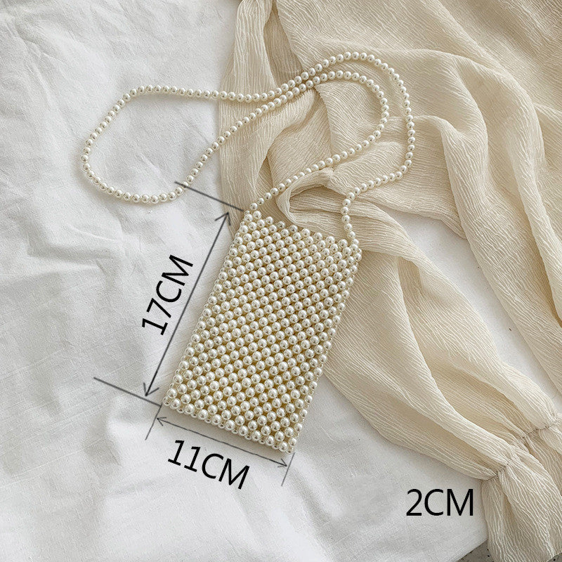 Pearl Bag Female  Messenger Bag Wild Mini Retro Western Style Pearl