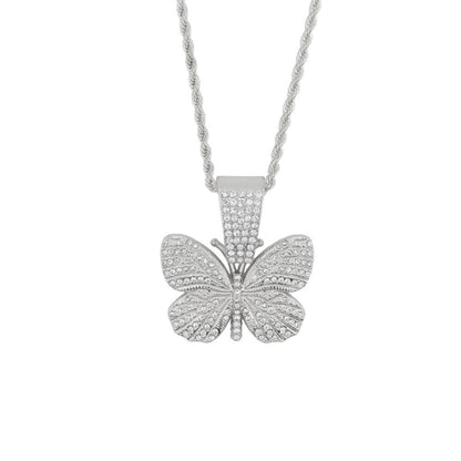 Butterfly Necklace Full Of Diamonds